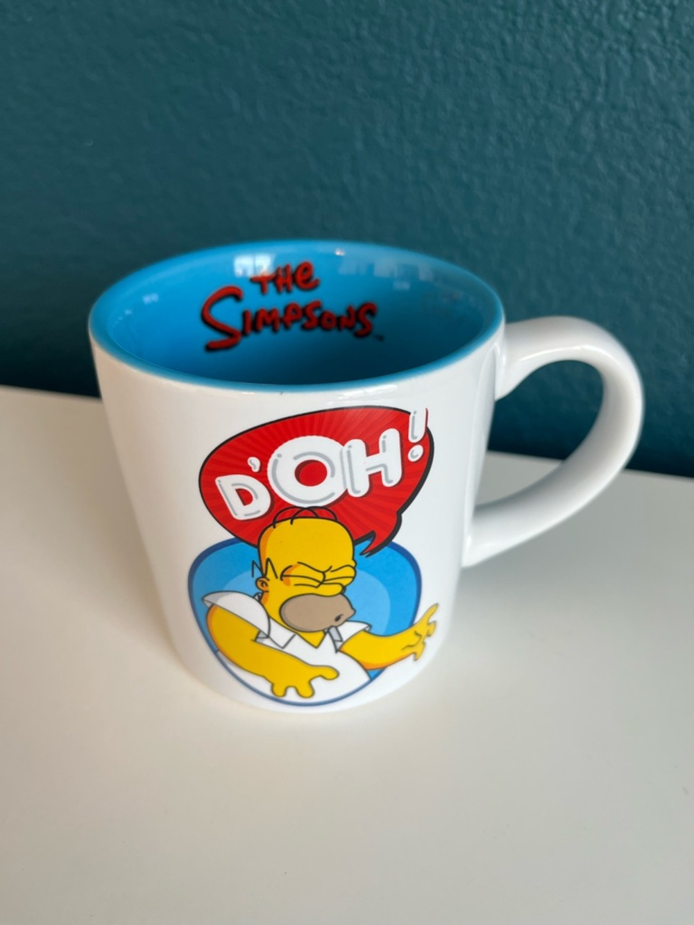 The Simpsons Homer Simpson Doh! Coffee Mug Blue Cup